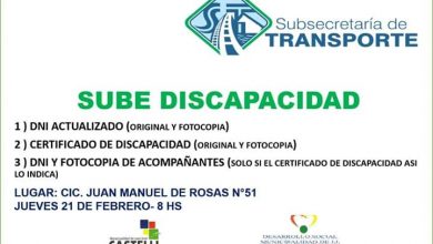 Photo of Fw: OPERATIVO SUBE DISCAPACIDAD SE REALIZARÁ EN CASTELLI