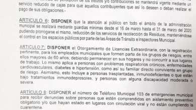 Photo of Fw: EL MUNICIPIO DE CASTELLI RESTRINGE ESPACIOS PÚBLICOS Y AGLOMERACIÓN DE PERSONAS
